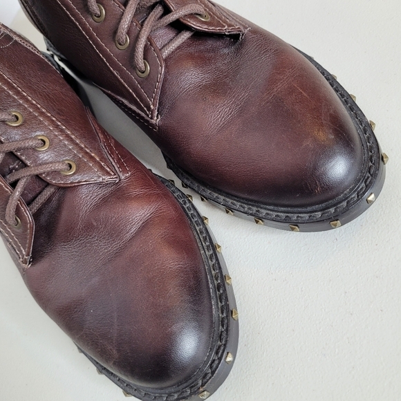 Vince Camuto Talorini Lace-Up Studded Combat Boots - Size 9 - Picture 8 of 16